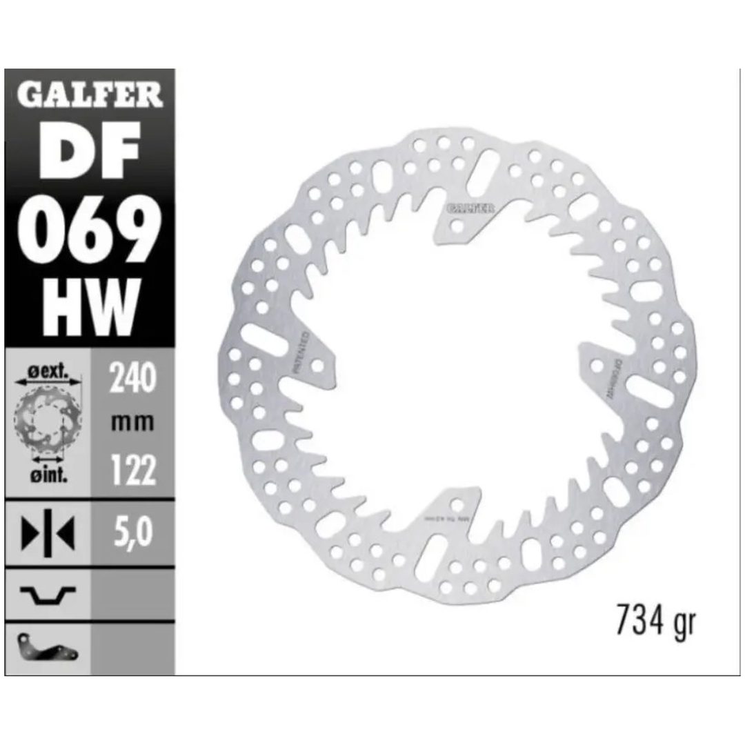 Bromsskiva Shark Fin Silver GALFER – bild 2