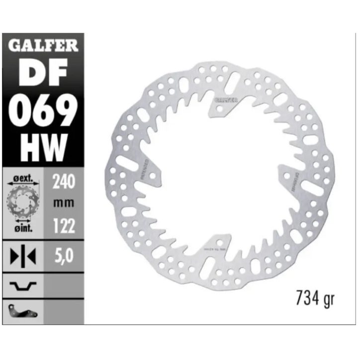 Bromsskiva Shark Fin Silver GALFER – bild 2