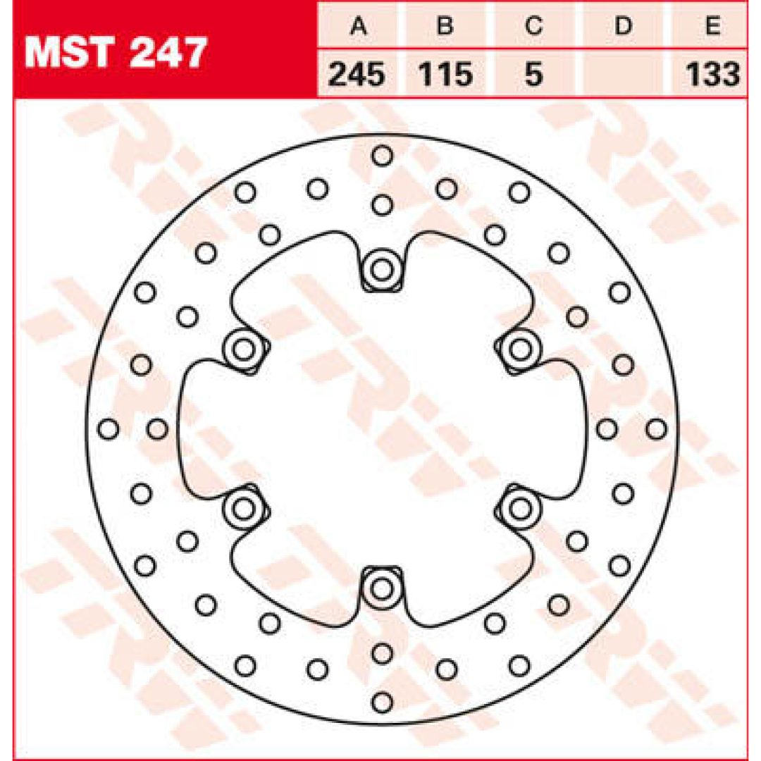 Bromsskiva Standard Bak TRW Bak