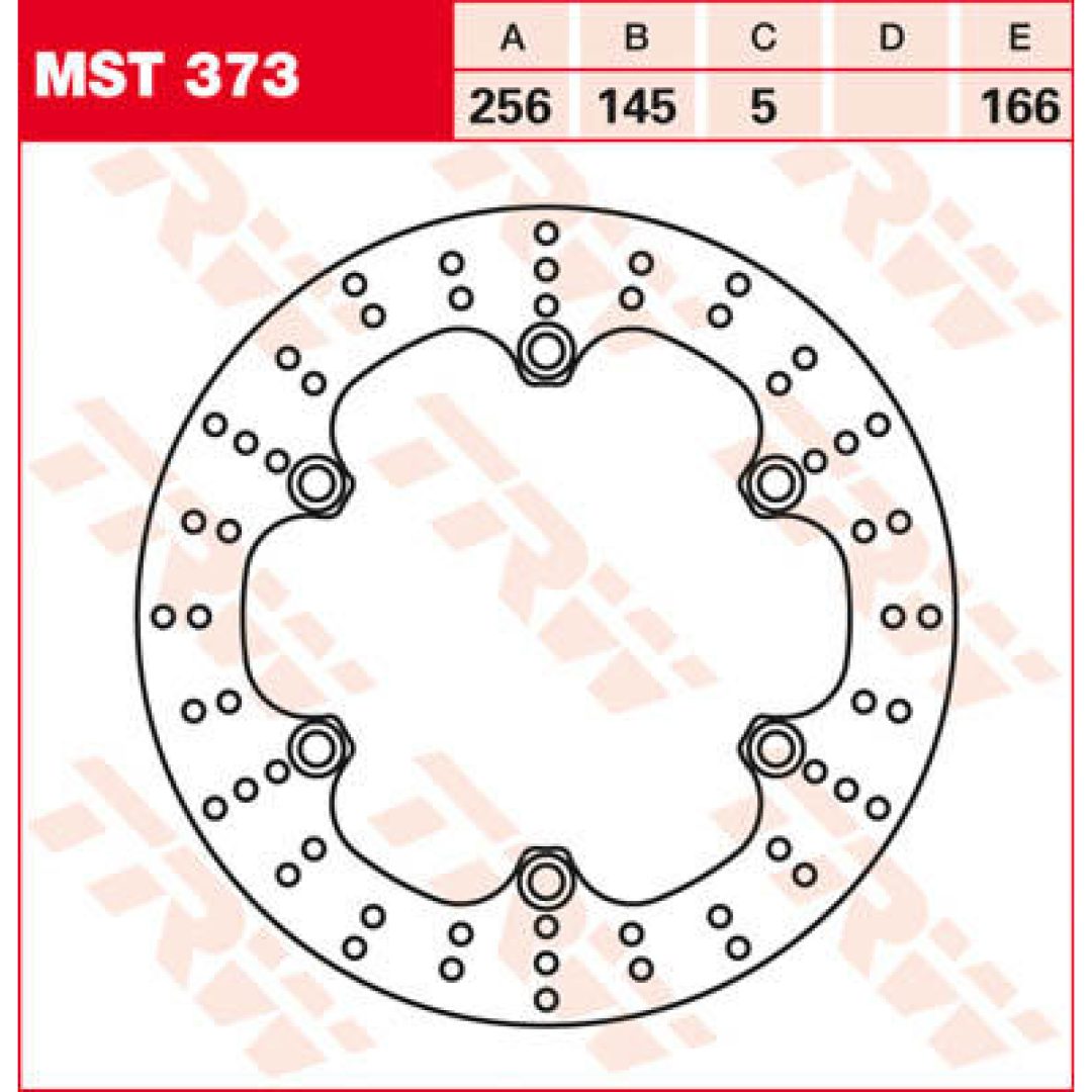 Bromsskiva Standard Bak TRW Fast