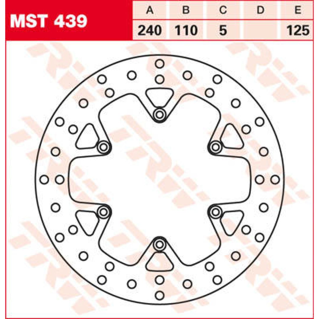Bromsskiva Standard Bak TRW Fast