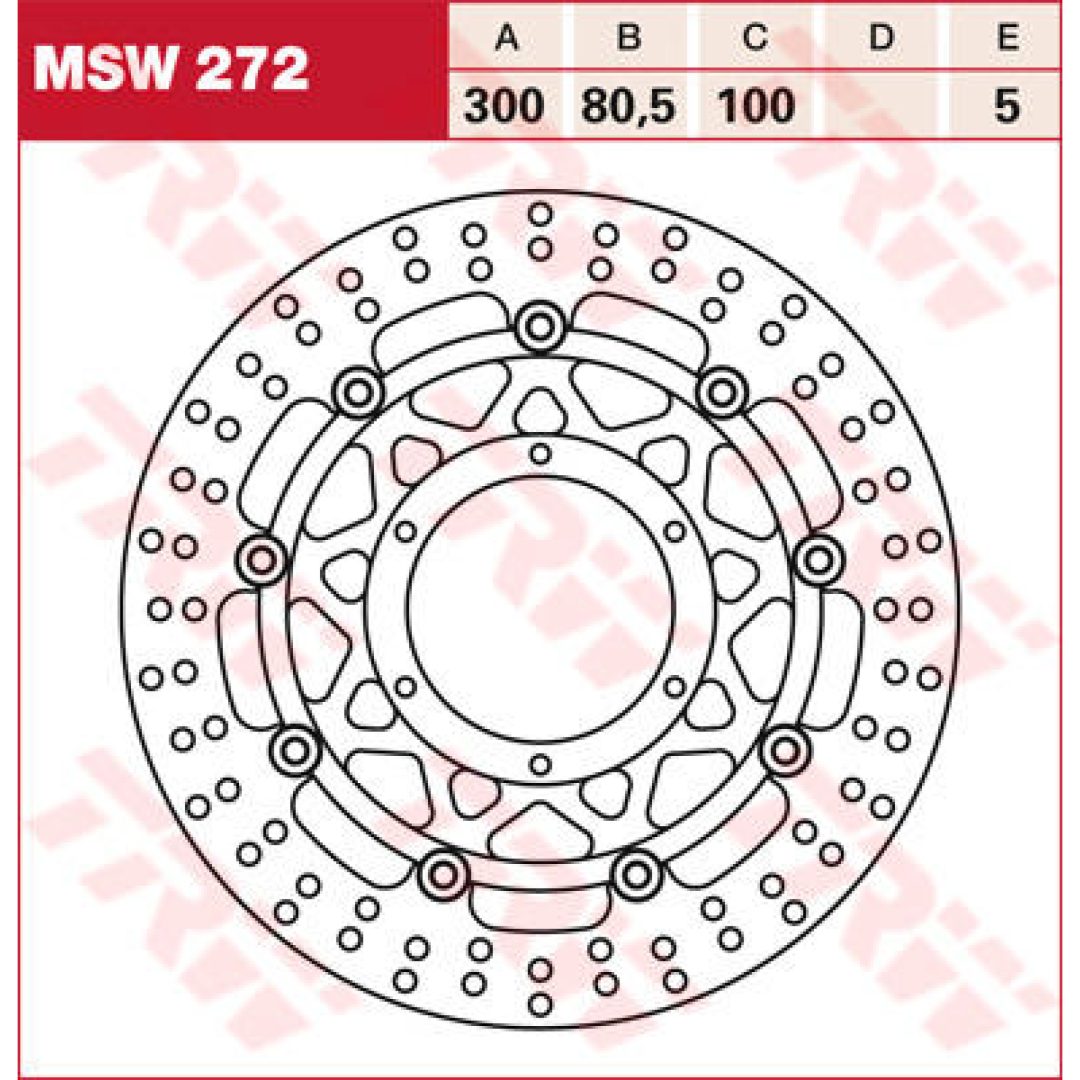 Bromsskiva Standard TRW Flytande