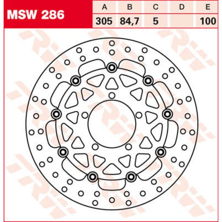 Bromsskiva Standard TRW Flytande – bild 2