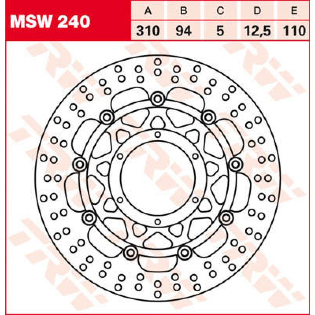 Bromsskiva Standard TRW Fram