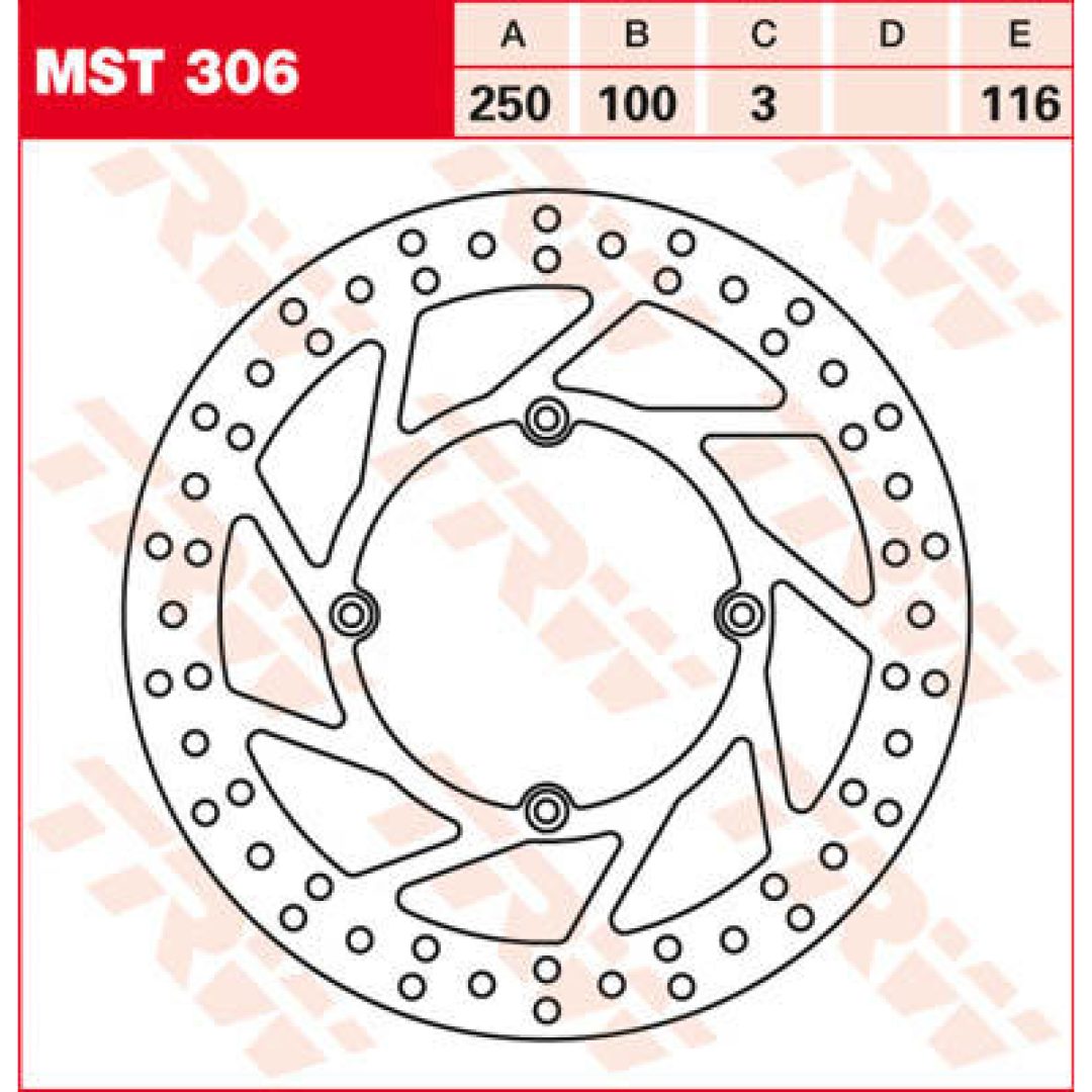 Bromsskiva Standard TRW ROTOR TRW MST306