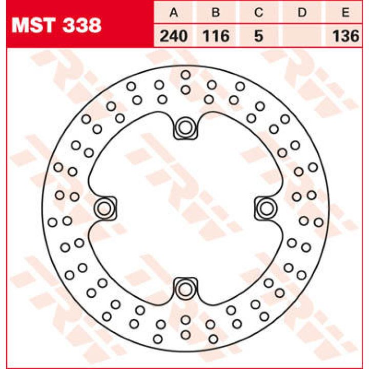 Bromsskiva Standard TRW ROTOR TRW MST338 – bild 2