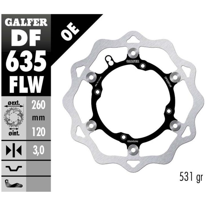 Bromsskiva Wave Semi-flytande GALFER Bromsskiva – bild 2