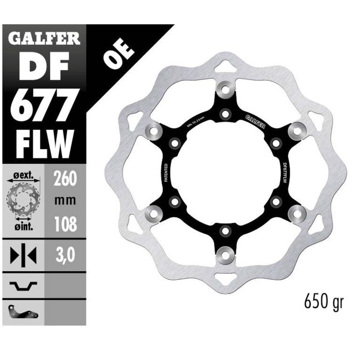 Bromsskiva Wave Semi-flytande GALFER Bromsskiva – bild 2