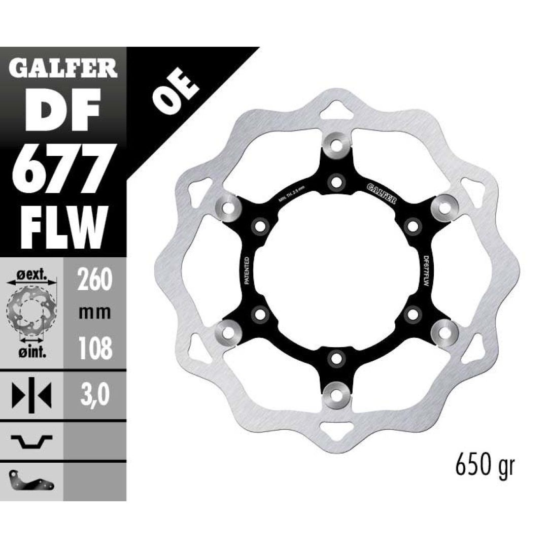 Bromsskiva Wave Semi-flytande GALFER Bromsskiva