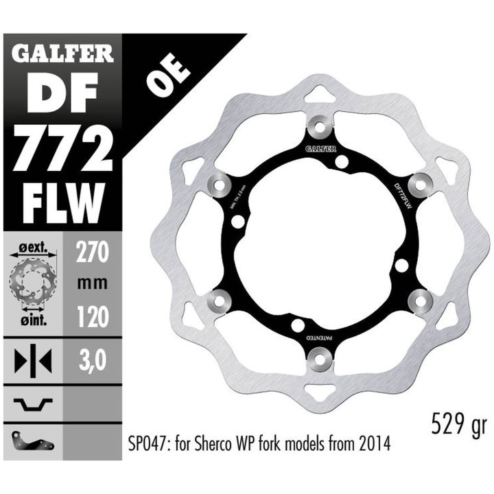 Bromsskiva Wave Semi-flytande GALFER Bromsskiva – bild 2