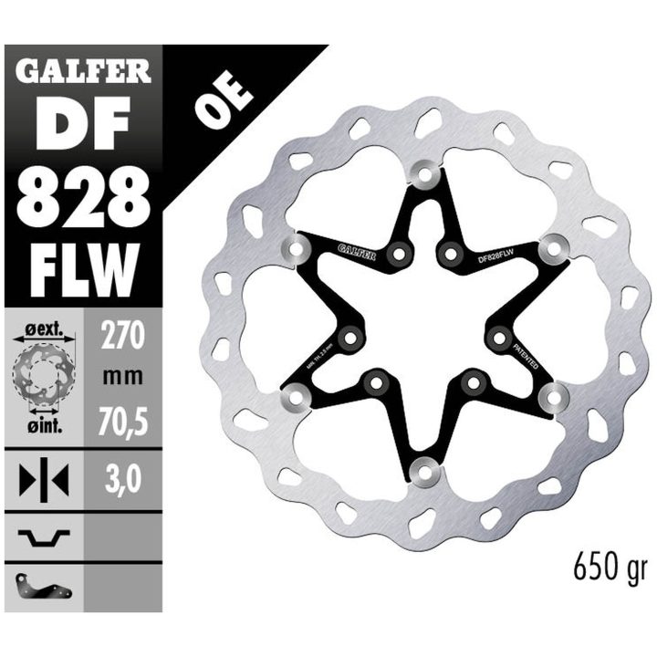 Bromsskiva Wave Semi-flytande GALFER Bromsskiva – bild 2