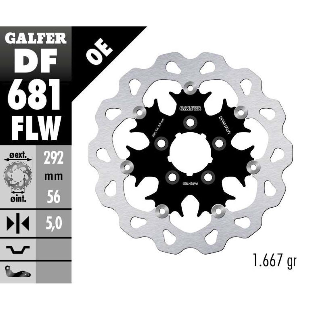 Bromsskiva Wave Semi-flytande GALFER Bromsskiva