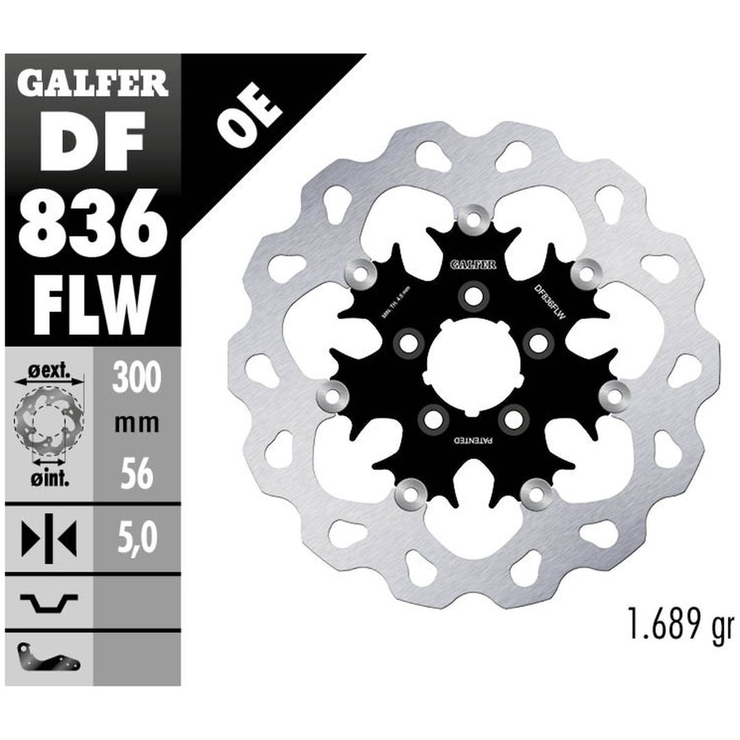 Bromsskiva Wave Semi-flytande GALFER Bromsskiva – bild 2