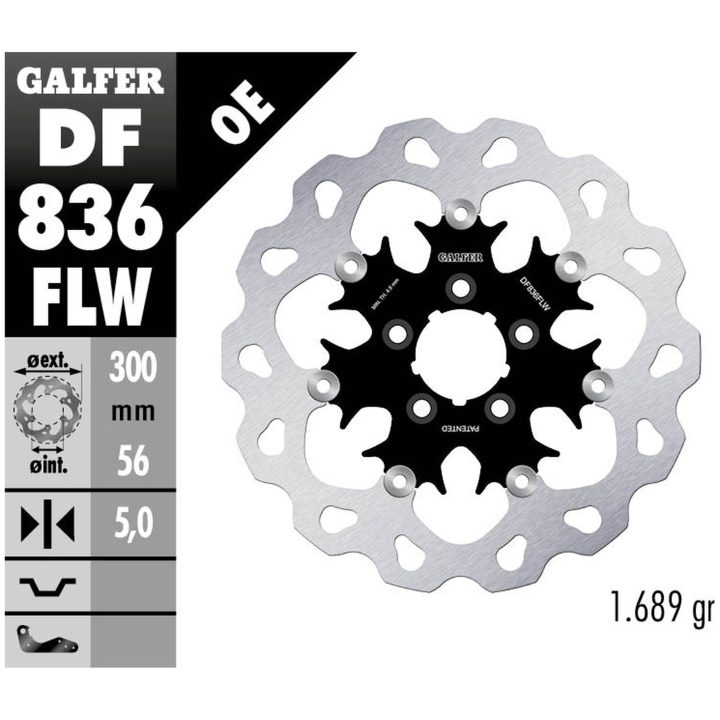 Bromsskiva Wave Semi-flytande GALFER Bromsskiva – bild 2