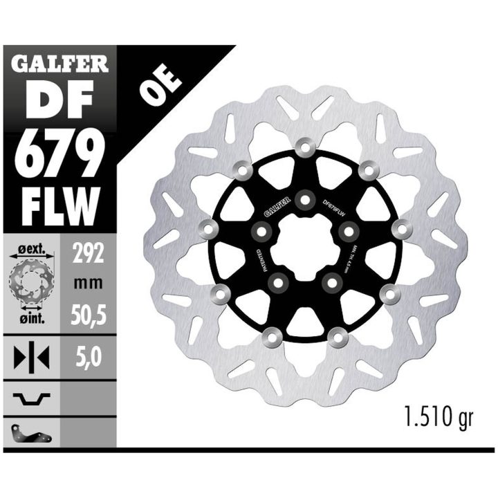 Bromsskiva Wave Semi-flytande GALFER Bromsskiva – bild 2