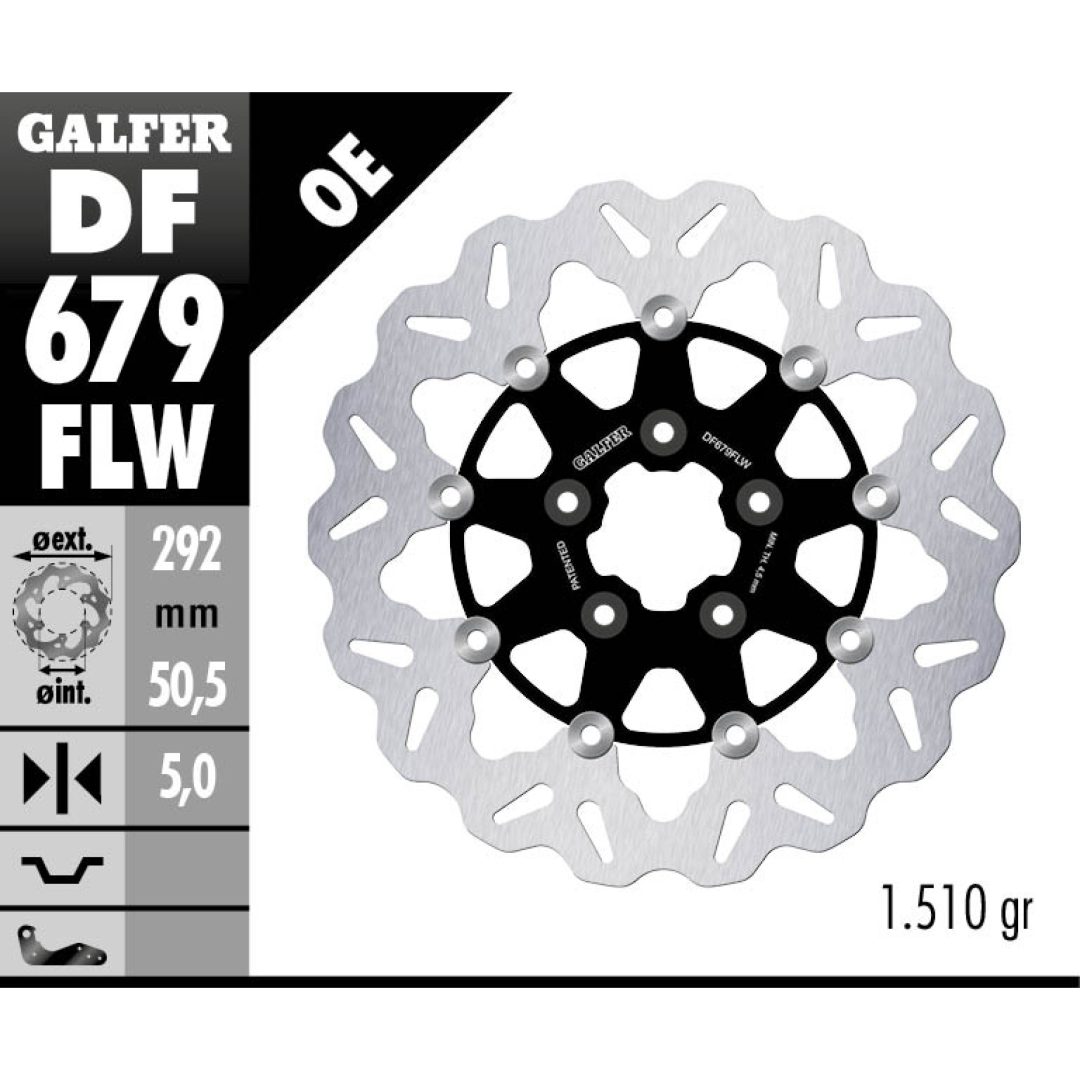 Bromsskiva Wave Semi-flytande GALFER Bromsskiva