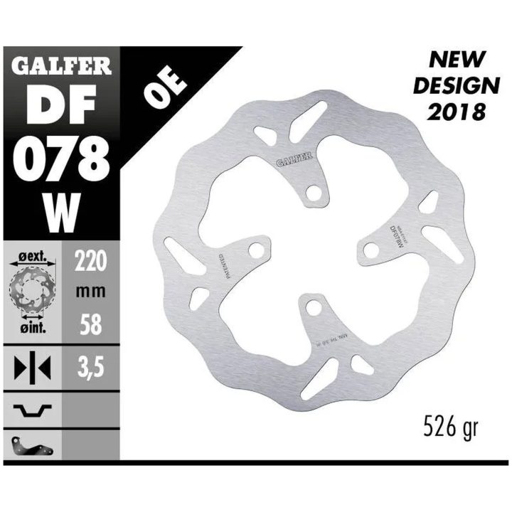 Bromsskiva Wave Silver GALFER – bild 2