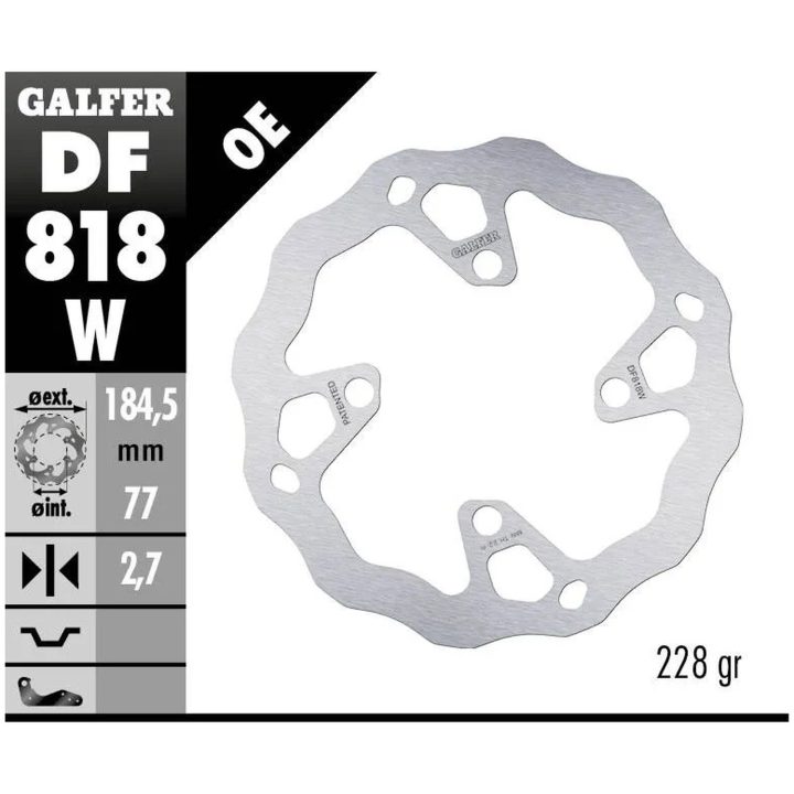 Bromsskiva Wave Silver GALFER – bild 2