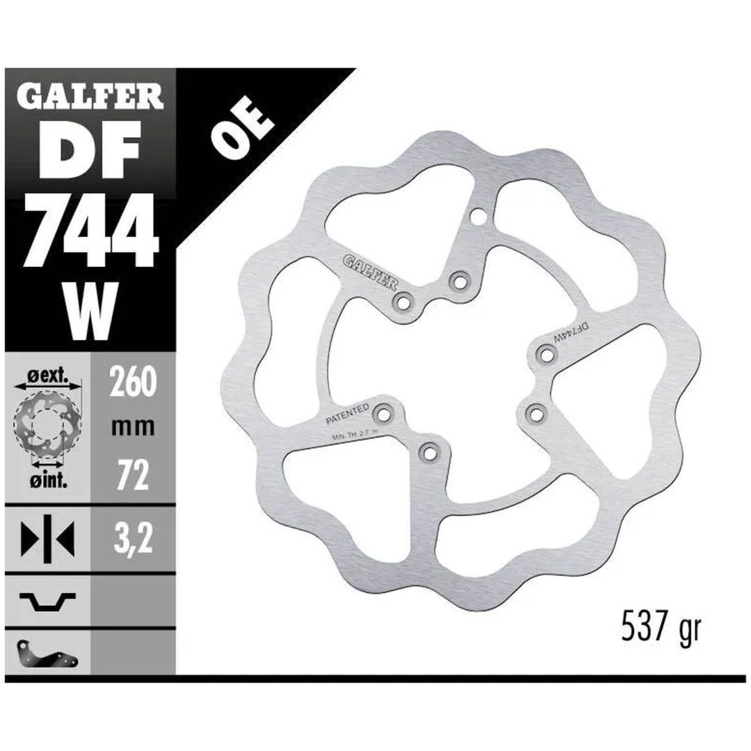 Bromsskiva Wave Silver GALFER Bromsskiva – bild 2