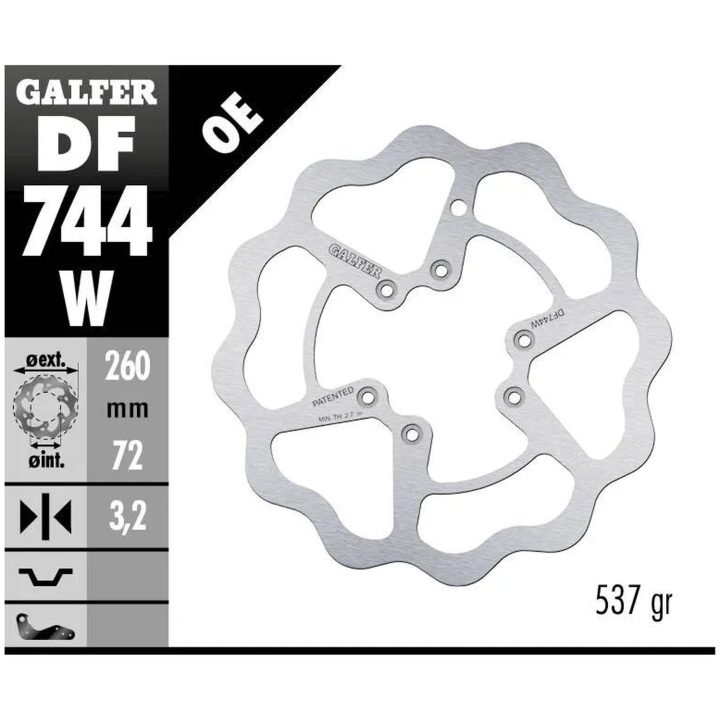 Bromsskiva Wave Silver GALFER Bromsskiva – bild 2