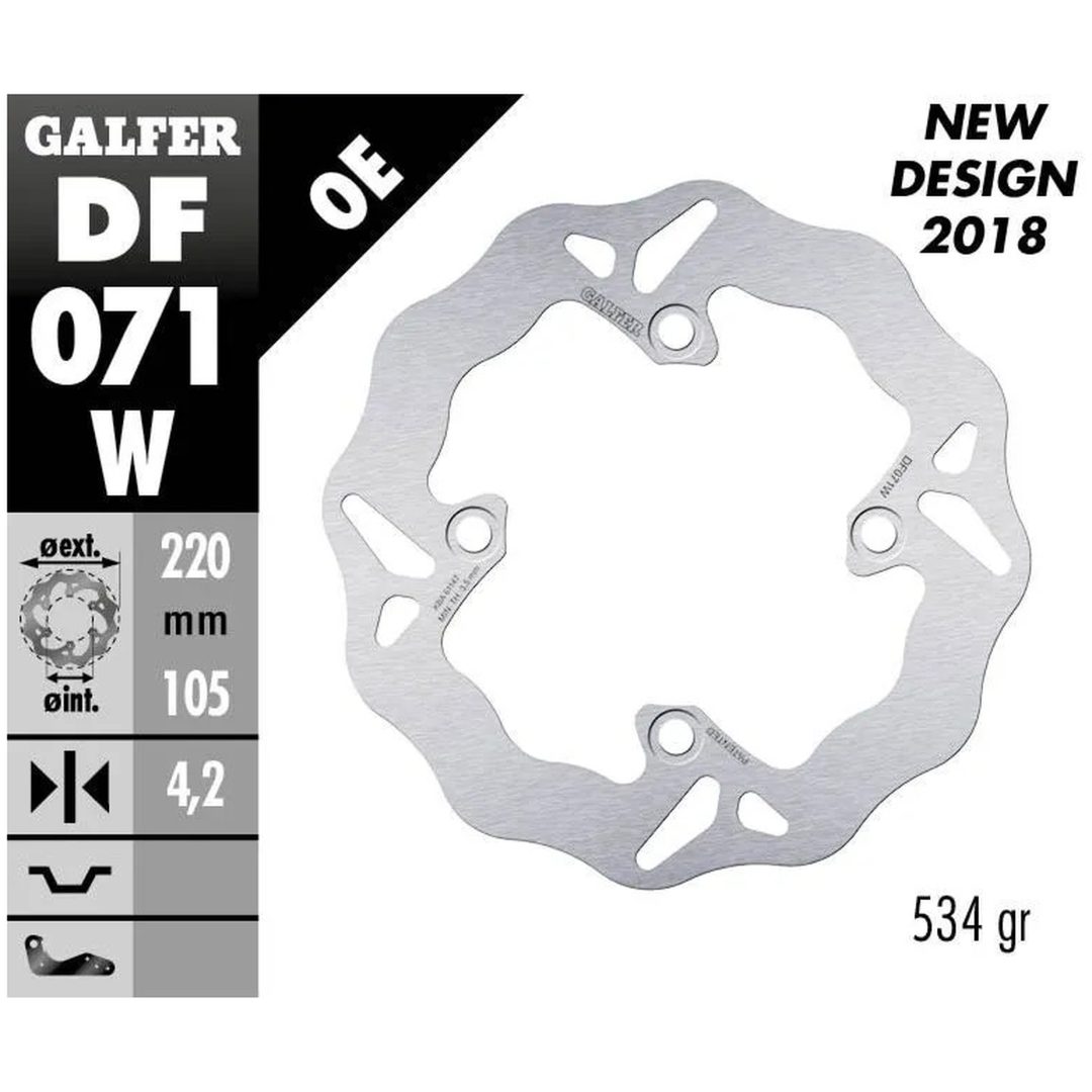 Bromsskiva Wave Silver GALFER Bromsskiva – bild 2