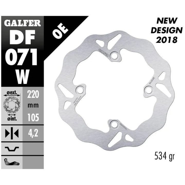Bromsskiva Wave Silver GALFER Bromsskiva – bild 2