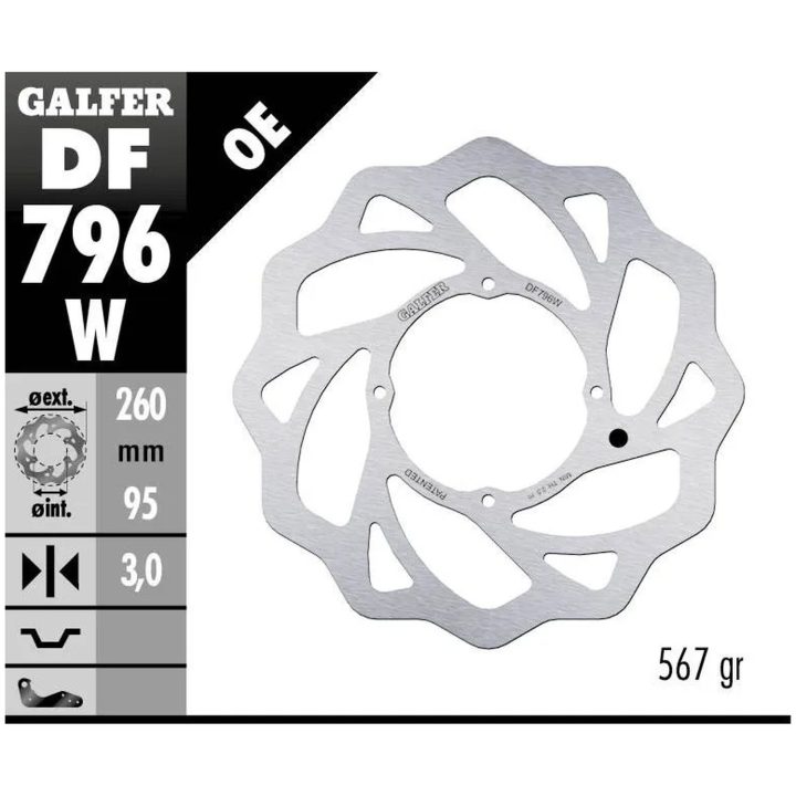 Bromsskiva Wave Silver GALFER Bromsskiva – bild 2