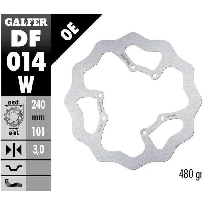 Bromsskiva Wave Silver GALFER Bromsskiva – bild 2