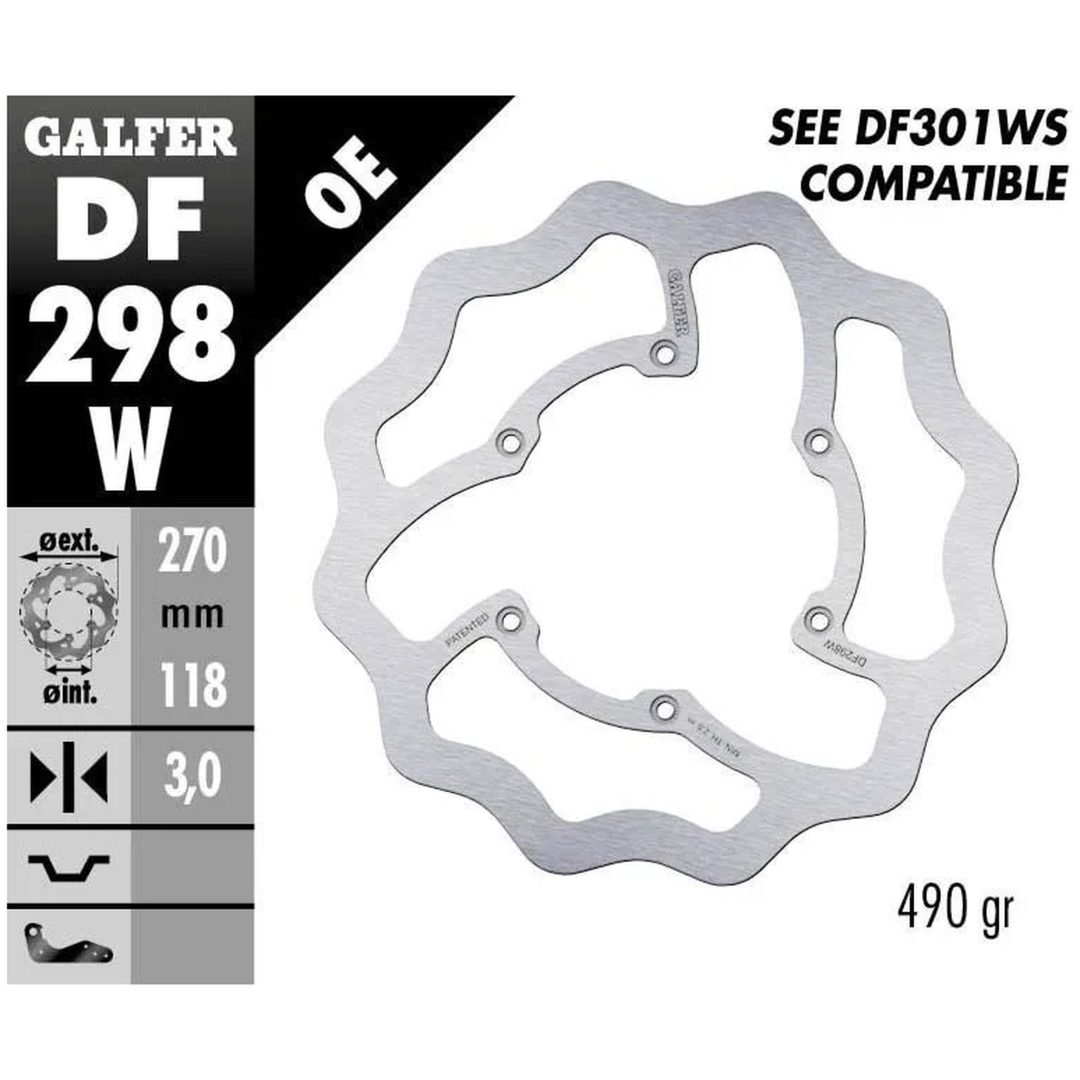 Bromsskiva Wave Silver GALFER Bromsskiva – bild 2