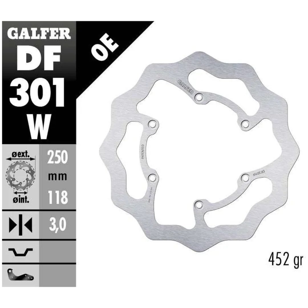Bromsskiva Wave Silver GALFER Bromsskiva – bild 2