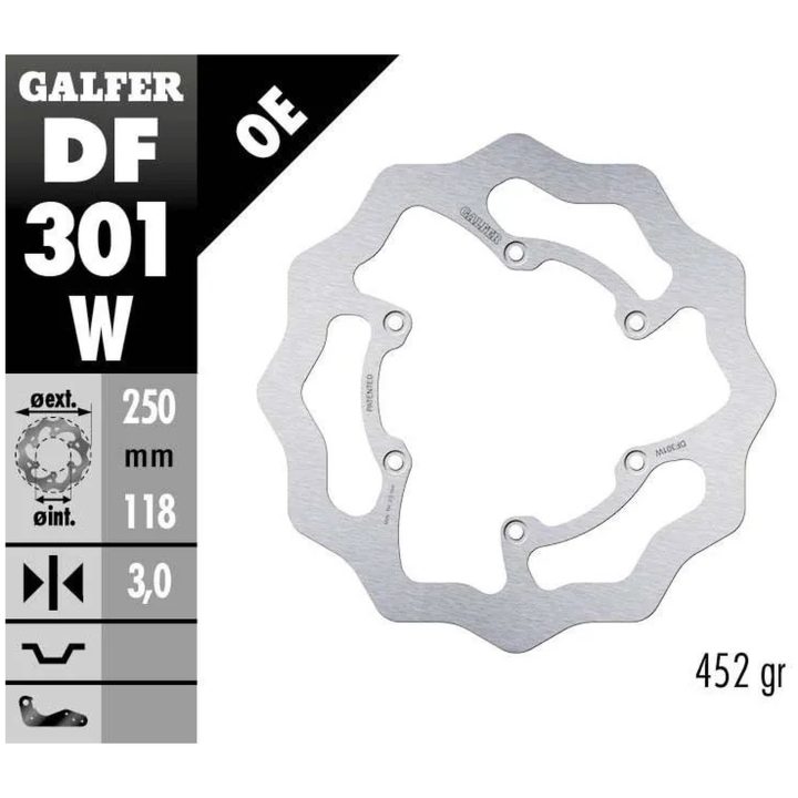 Bromsskiva Wave Silver GALFER Bromsskiva – bild 2