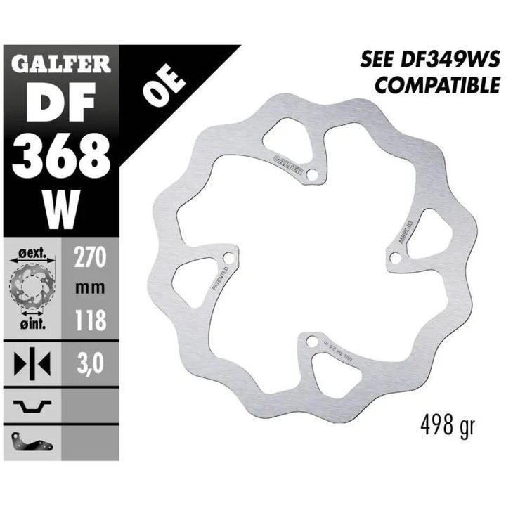 Bromsskiva Wave Silver GALFER Bromsskiva – bild 2