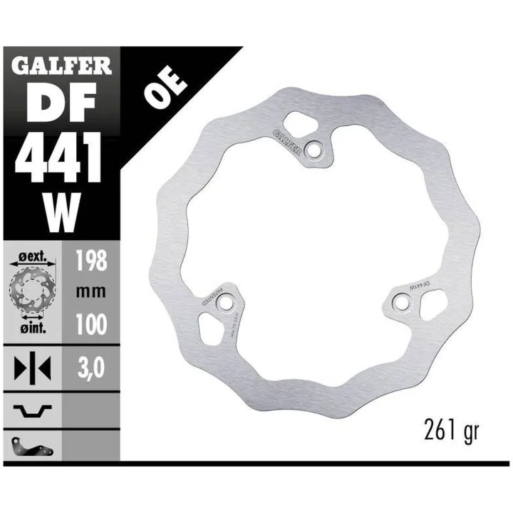 Bromsskiva Wave Silver GALFER Bromsskiva – bild 2