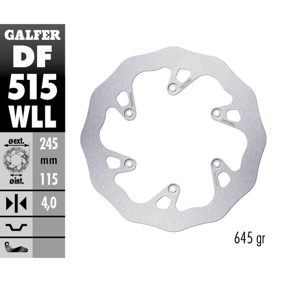 Bromsskiva Wave Silver GALFER Bromsskiva