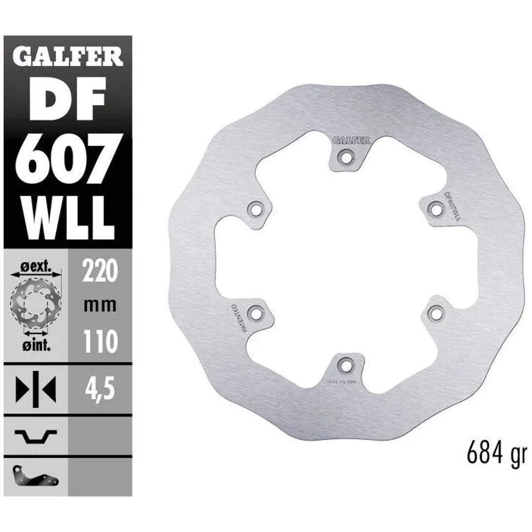 Bromsskiva Wave Silver GALFER Bromsskiva – bild 2