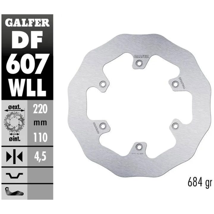 Bromsskiva Wave Silver GALFER Bromsskiva – bild 2