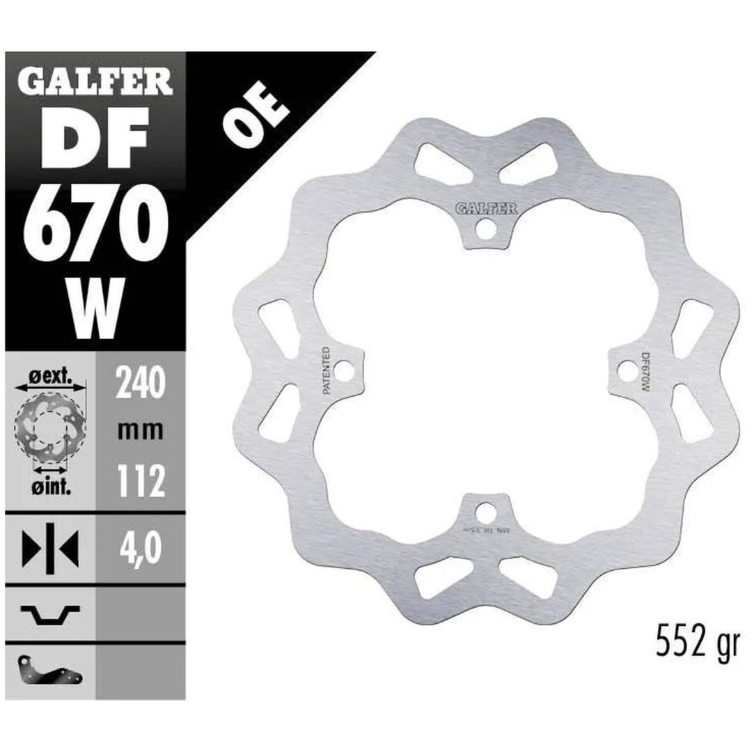 Bromsskiva Wave Silver GALFER Bromsskiva – bild 2
