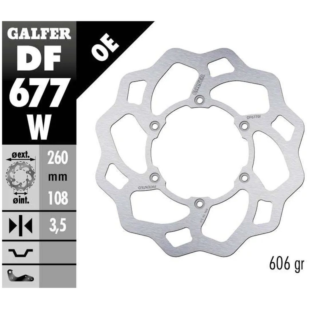 Bromsskiva Wave Silver GALFER Bromsskiva – bild 2