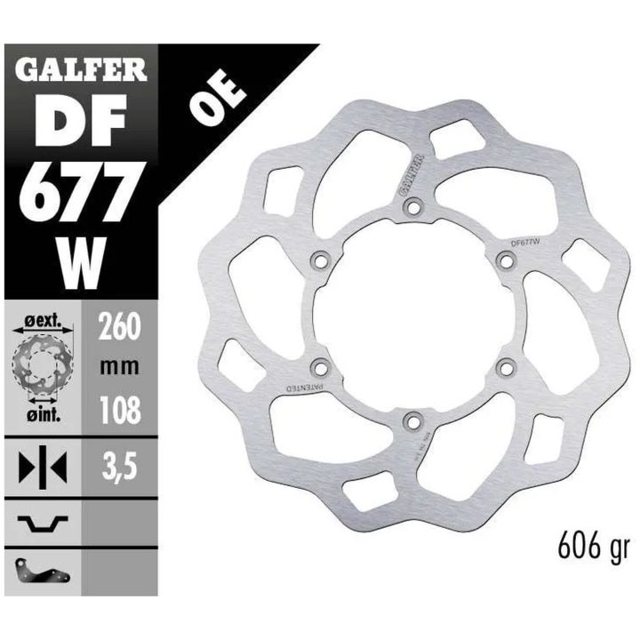 Bromsskiva Wave Silver GALFER Bromsskiva – bild 2