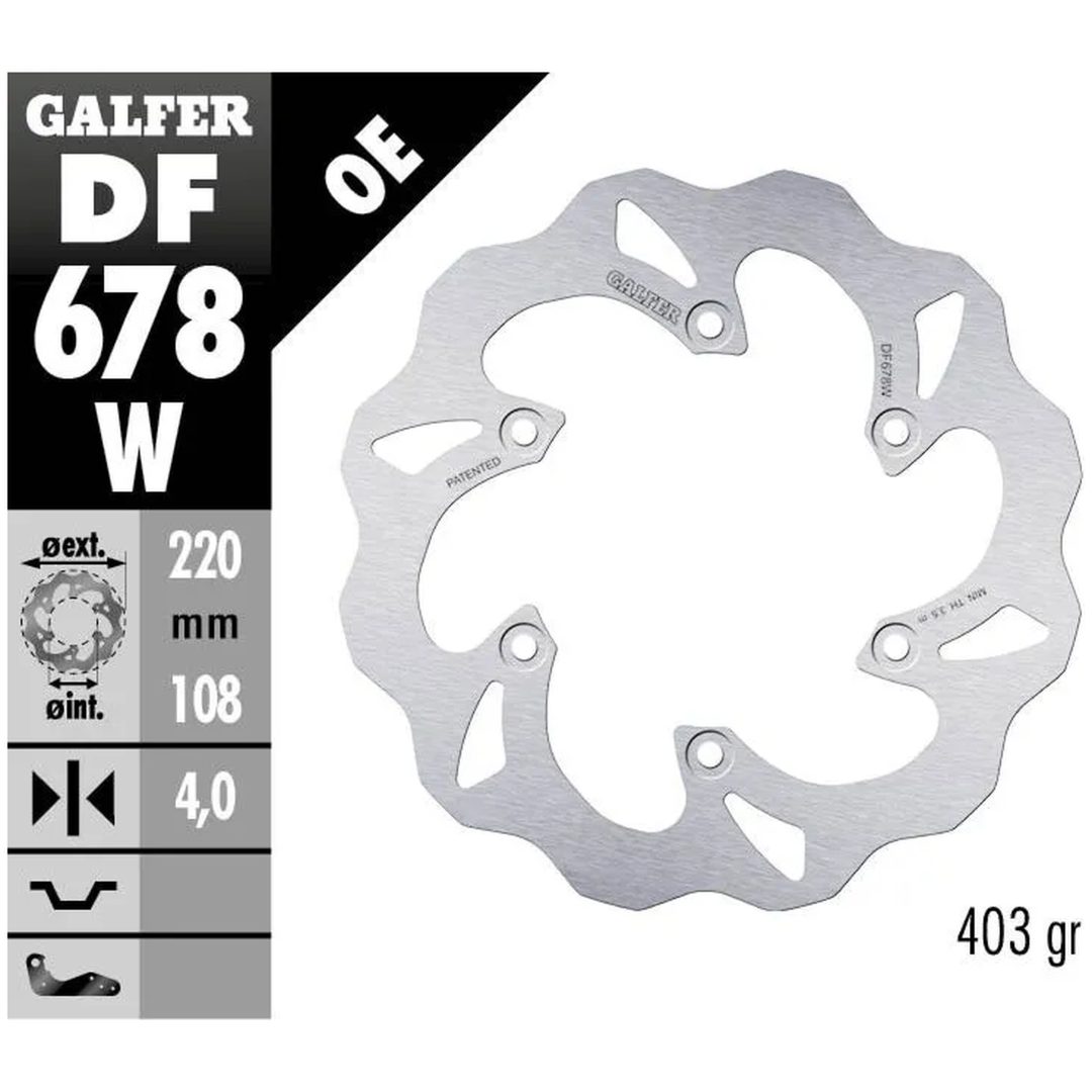 Bromsskiva Wave Silver GALFER Bromsskiva – bild 2