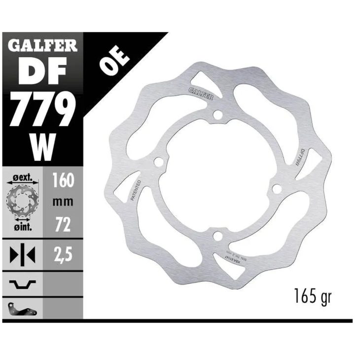 Bromsskiva Wave Silver GALFER Bromsskiva – bild 2