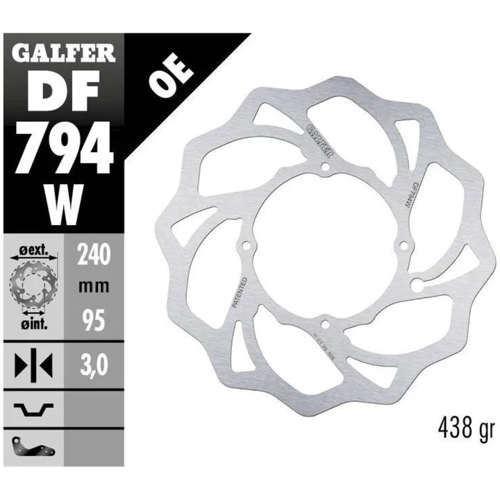 Bromsskiva Wave Silver GALFER Bromsskiva – bild 2