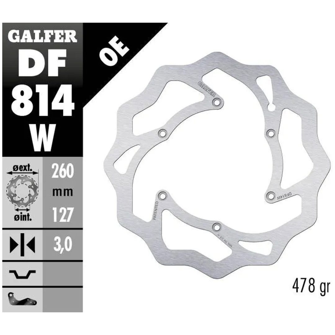 Bromsskiva Wave Silver GALFER Bromsskiva – bild 2