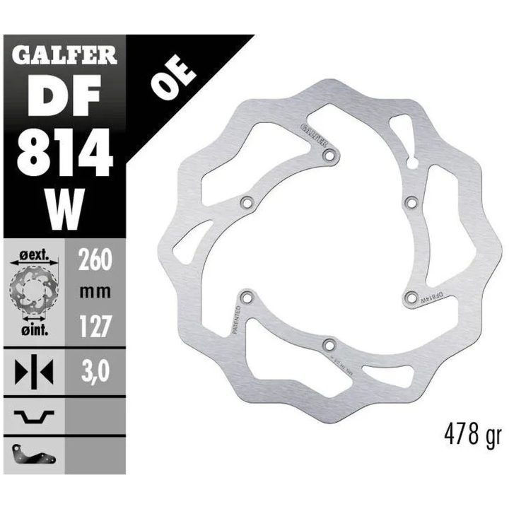 Bromsskiva Wave Silver GALFER Bromsskiva – bild 2