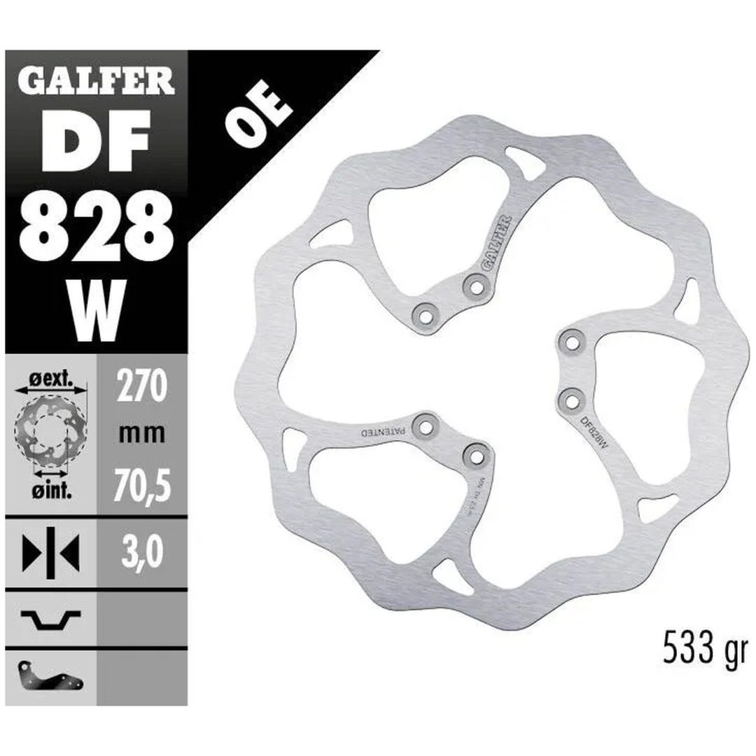 Bromsskiva Wave Silver GALFER Bromsskiva – bild 2