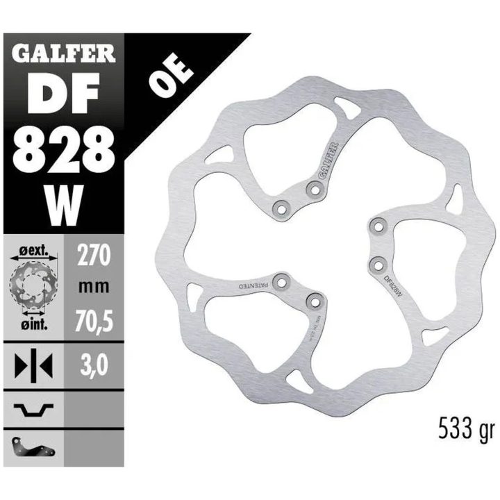 Bromsskiva Wave Silver GALFER Bromsskiva – bild 2