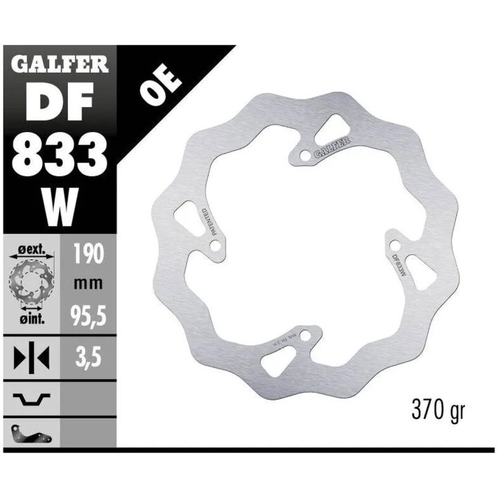Bromsskiva Wave Silver GALFER Bromsskiva – bild 2