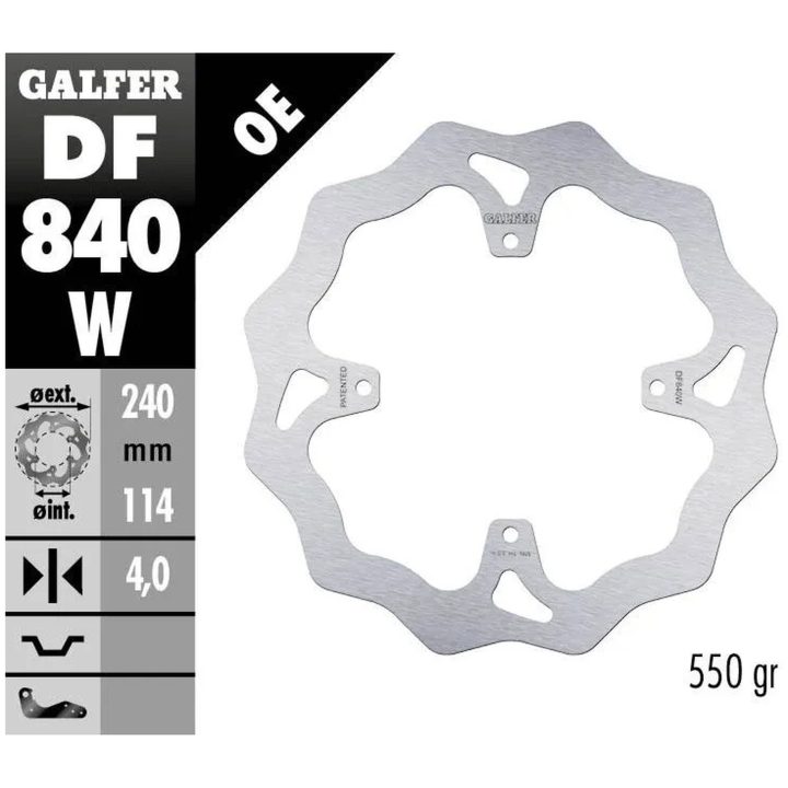 Bromsskiva Wave Silver GALFER Bromsskiva – bild 2