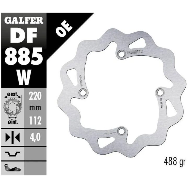 Bromsskiva Wave Silver GALFER Bromsskiva – bild 2
