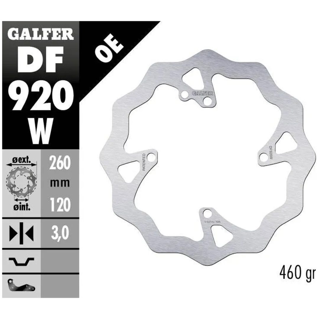 Bromsskiva Wave Silver GALFER Bromsskiva – bild 2